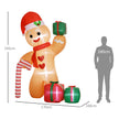 Size diagram of the 8ft gingerbread man inflatable