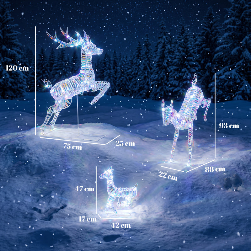 Dimensions of the light-up Christmas figures