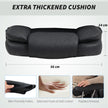 HOMCOM Leathaire Reclining Office Chair with Lumbar Support Pillow - Black – view 7