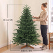 5ft Christmas tree with pine wood stand – image 3