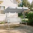 3-seater sling garden swing light grey – image 10