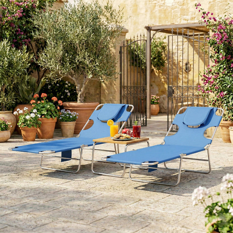 Sun loungers with reading hole – image 9
