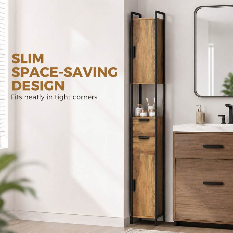 Slim industrial tall cabinet – image 4