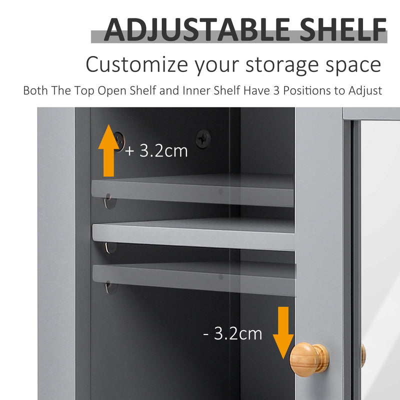 Grey wall mirror cabinet – image 5