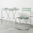 White and green acacia bistro set – image 3