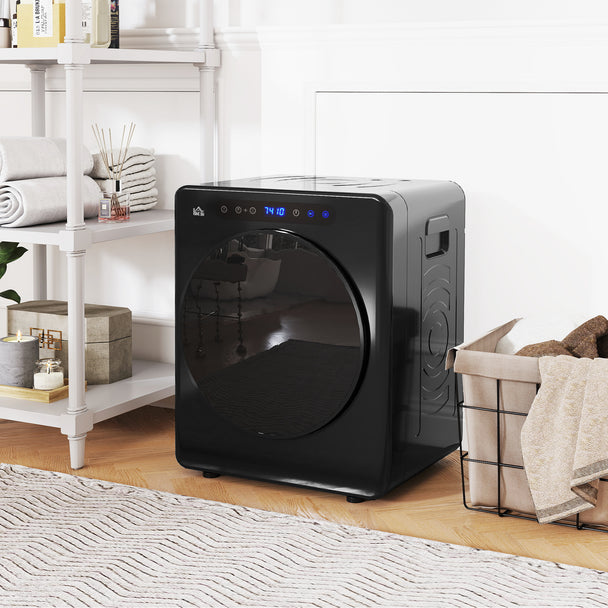 HOMCOM 4kg Compact 40-60℃ Tumble Dryer - Black – view 2