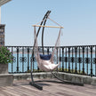 Outsunny Hammock Chair Stand Only, Hanging Chair Stand with Extra Large Base, Heavy Duty Metal Single Hammock Egg Swing – view 8