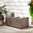 Brown rattan coffee table – image 10