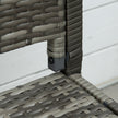 Grey rattan garden bench – image 9