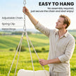 Outsunny Hanging Chair Outdoor Hammock Chair with Soft Cushion, Cotton Rope Boho Style Swing Chair, Hanging Garden – view 6
