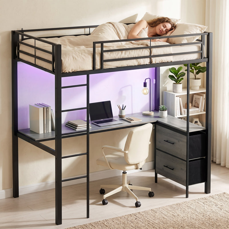 High sleeper with desk – image 8