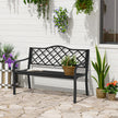 Outsunny 2-Seater Garden Bench Antique Loveseat for Yard, Lawn, Porch, Patio, Steel – view 2