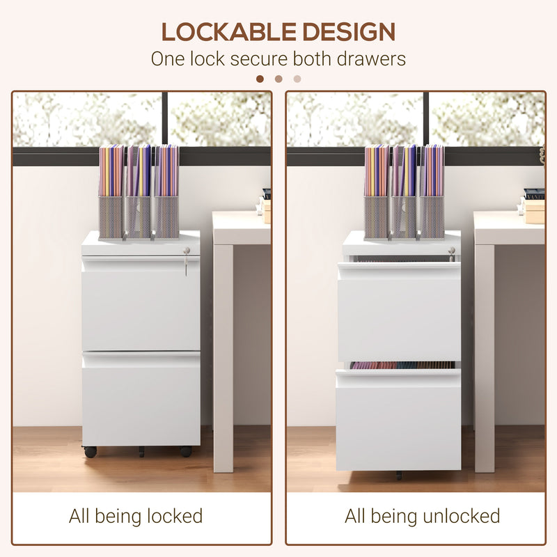 2-drawer metal filing cabinet – image 6