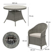 Round rattan dining set – image 3