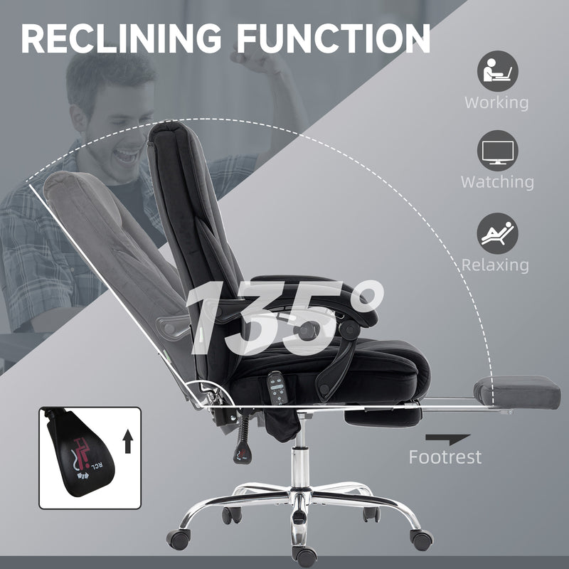 Black heated massage office chair – image 6