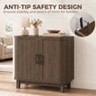 Dark walnut curved door sideboard – image 7