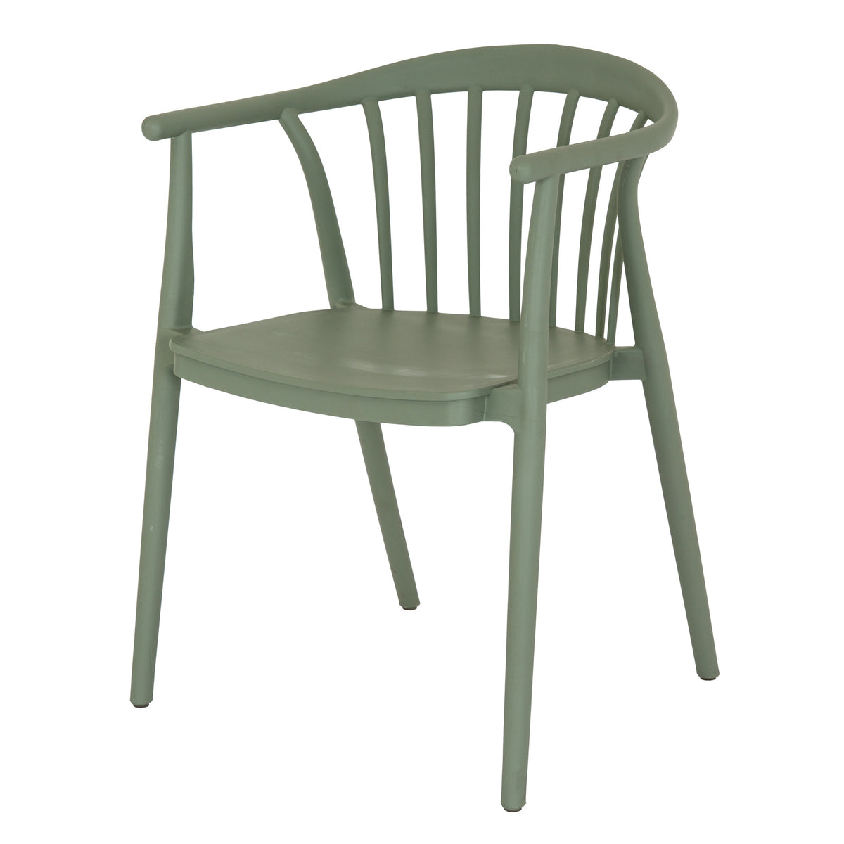 Echo French grey spindle-back chair, three-quarter view