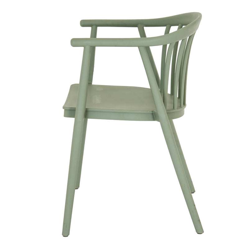 side view of the Echo chair showing the curved arm