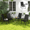 Outsunny Set of Four Folding Outdoor Chairs - Black – view 9