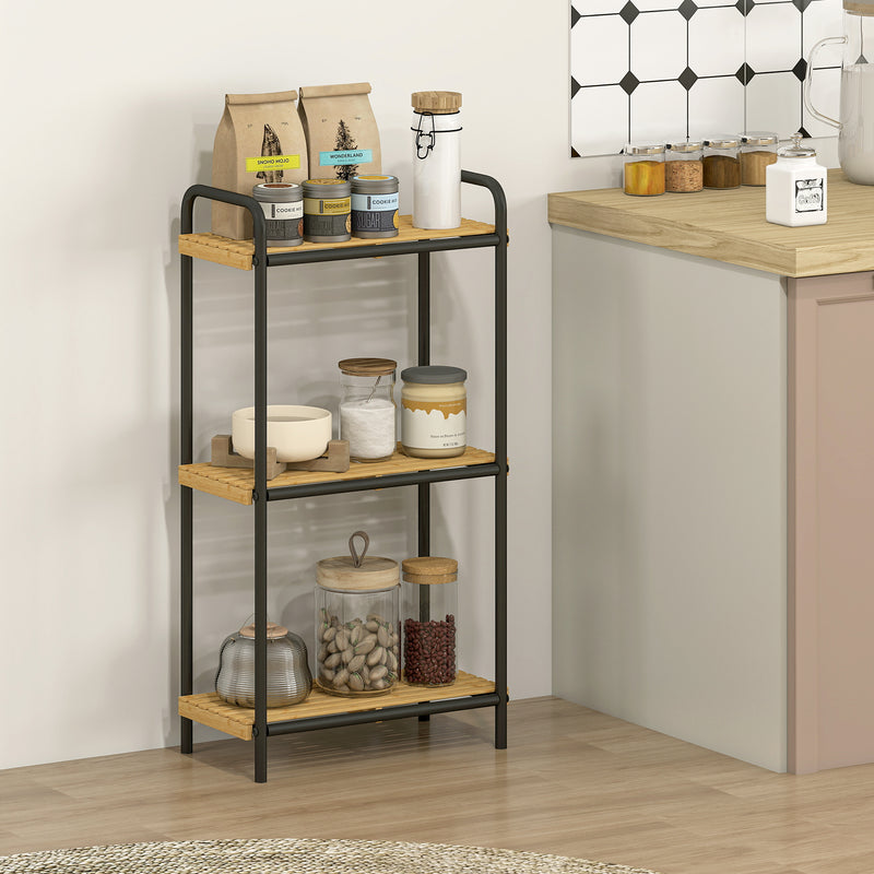 3-tier bamboo bathroom shelf – image 8