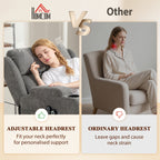 HOMCOM Power Lift Recliner Chair with Vibration Massage and Heat, Chenille Riser and Recliner Armchair for Elderly, Grey