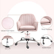 Velvet tub office chair – pink – image 5