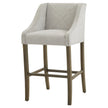 Epsom light grey bar stool, front three-quarter view