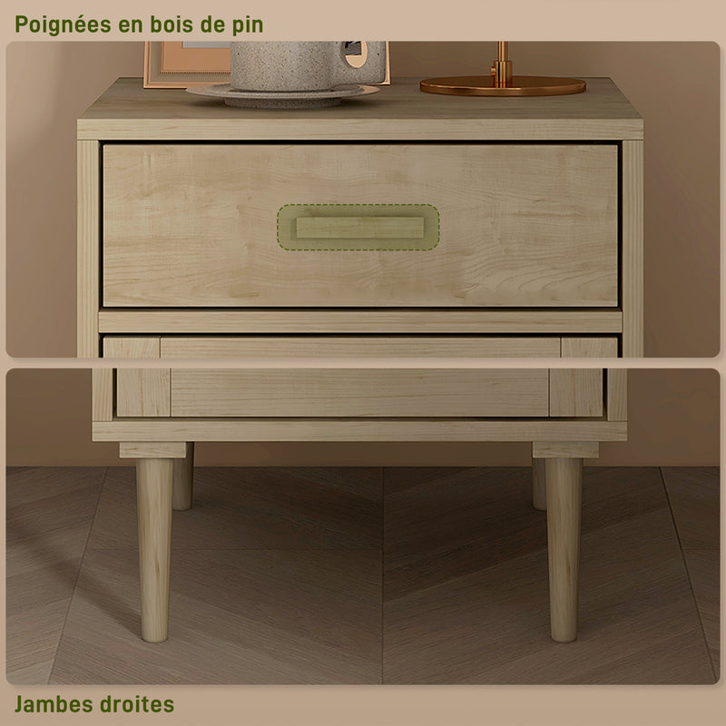 Boho rattan bedside table – image 7