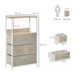 4-drawer fabric storage unit – image 3