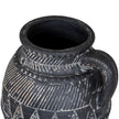 Looking into the jug's opening and handle