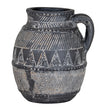 Etched black jug from a second angle