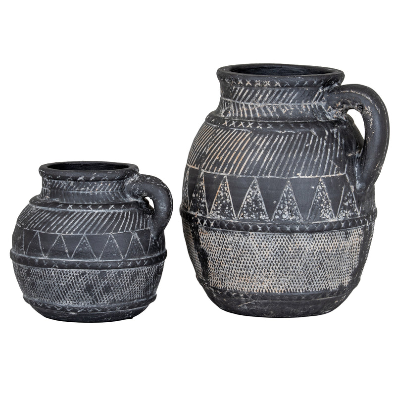 Etched jug shown with a smaller jug sold separately