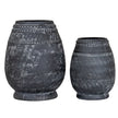 Etched tall vase shown with the smaller size sold separately