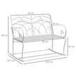 White rocking garden bench – image 3