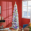 7ft pre-lit decorated flocked Christmas tree – image 10