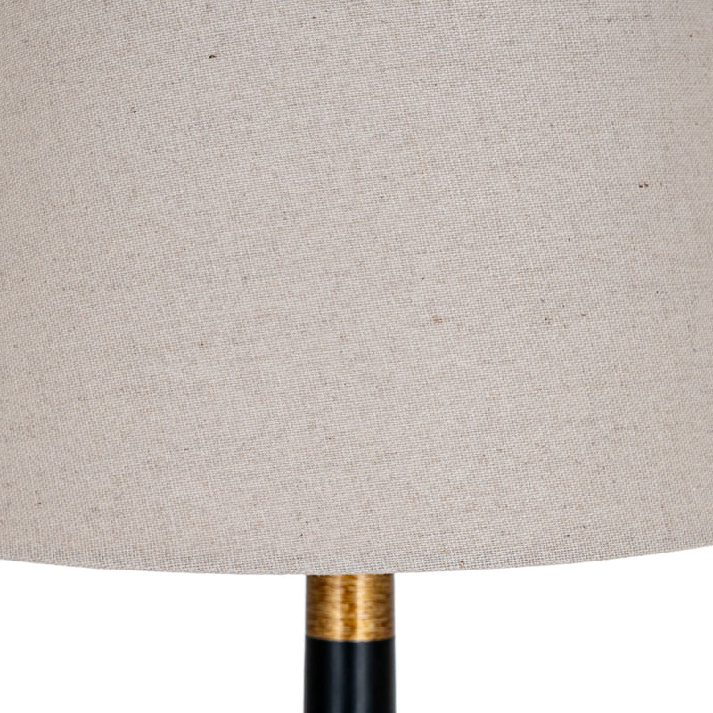 Linen shade above the gold collar