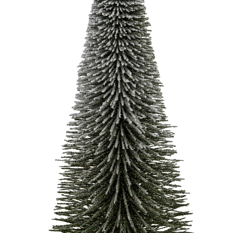 close-up of the frosted green bristles
