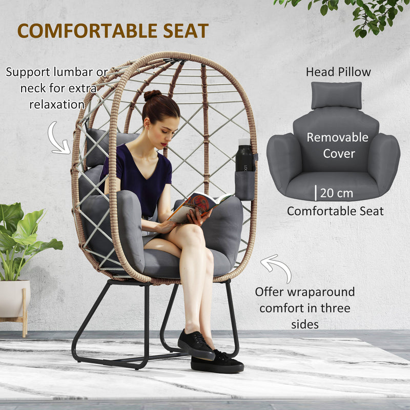 Standing rattan egg chair – image 4