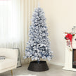 6ft blue snow-flocked Christmas tree – image 2