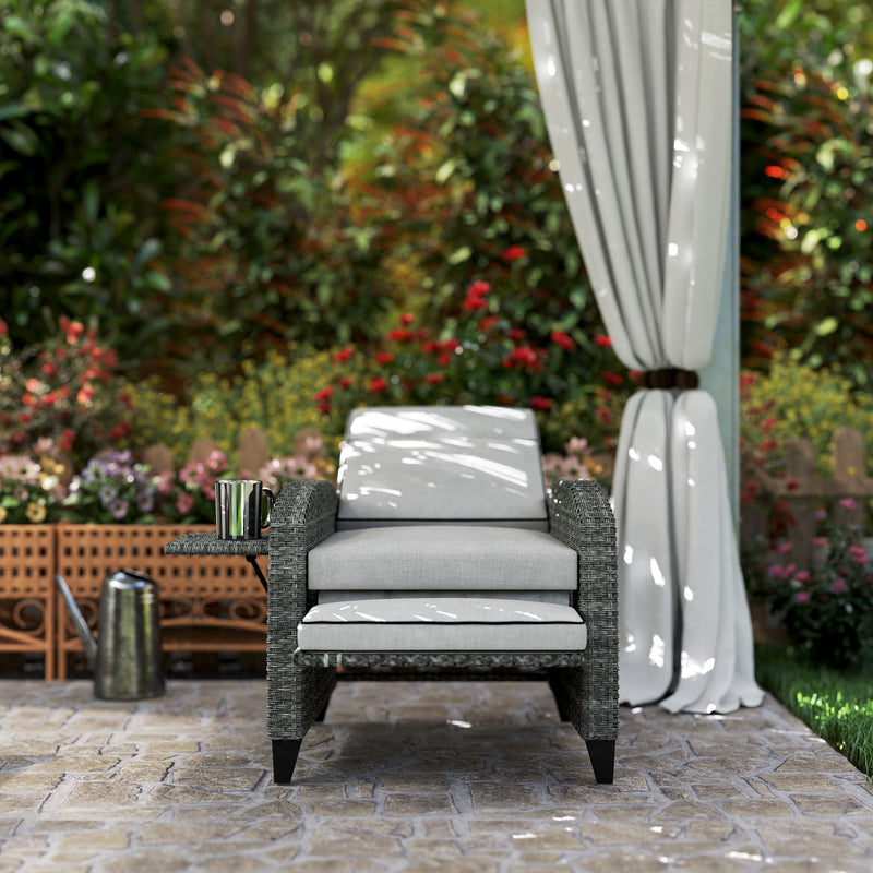 Rattan garden recliner – image 9