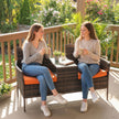 Rattan double chair with middle table – image 8
