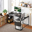 Reversible L-shaped desk – black – image 9
