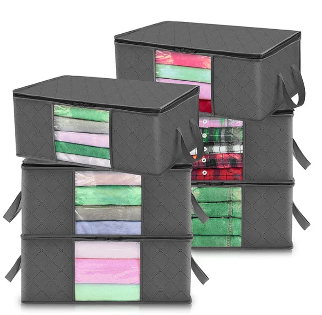 Large Capacity Clothing Storage Bags with Transparent Window