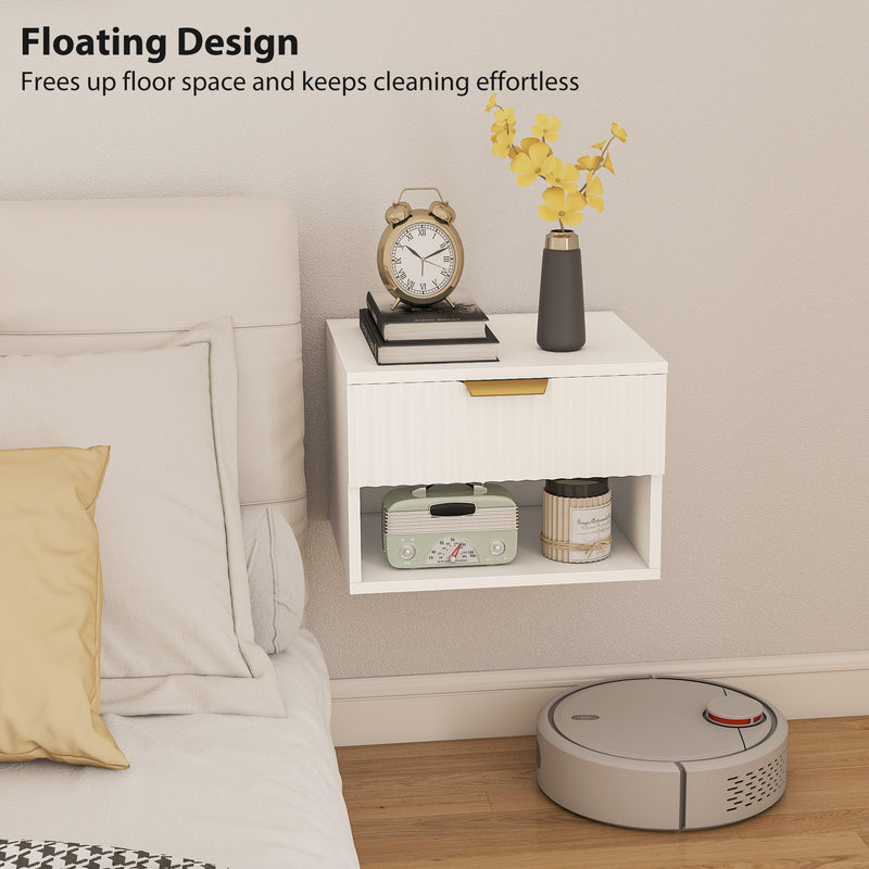 Fluted floating bedside tables – image 6