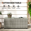 Light grey rattan coffee table – image 4