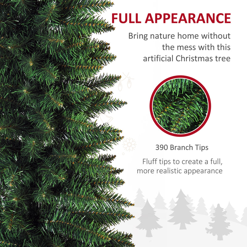 7ft green pencil slim Christmas tree – image 6