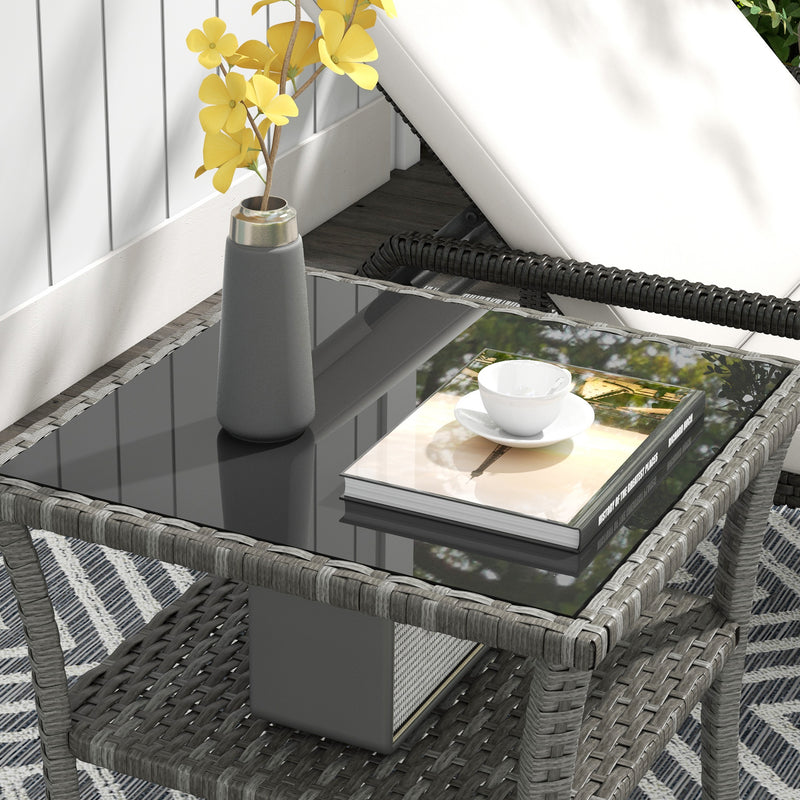 2-tier rattan coffee table – image 9