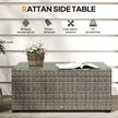 Dark grey rattan coffee table – image 4