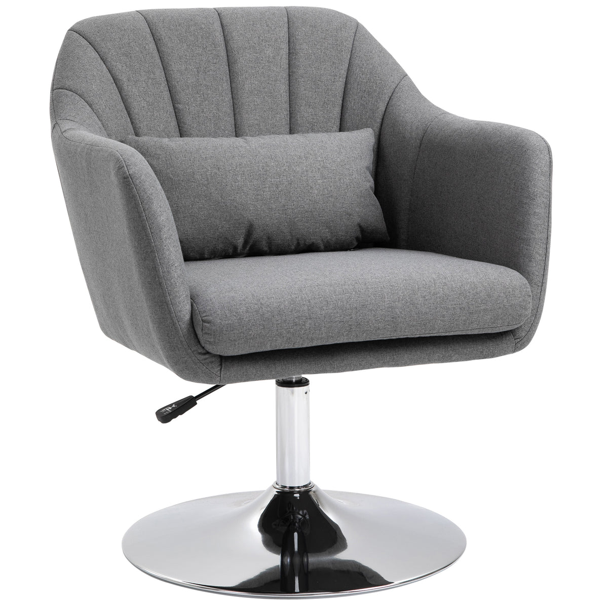 Height-Adjustable Swivel Tub Chair – Dark Grey