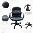 Faux leather swivel executive chair – image 6